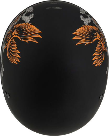 Hh 65 Corvus Helmet Matte Black/Silver/Orange Md