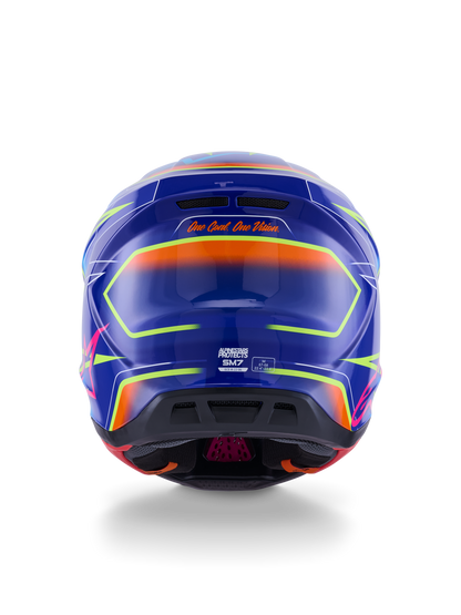 Sm7 Cast Helmet Blue/Pnk/Ylw Fluo Glossy Sm