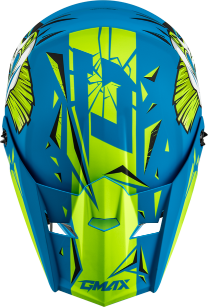 Youth Mx 46y Unstable Helmet Matte Blue/Green Ys