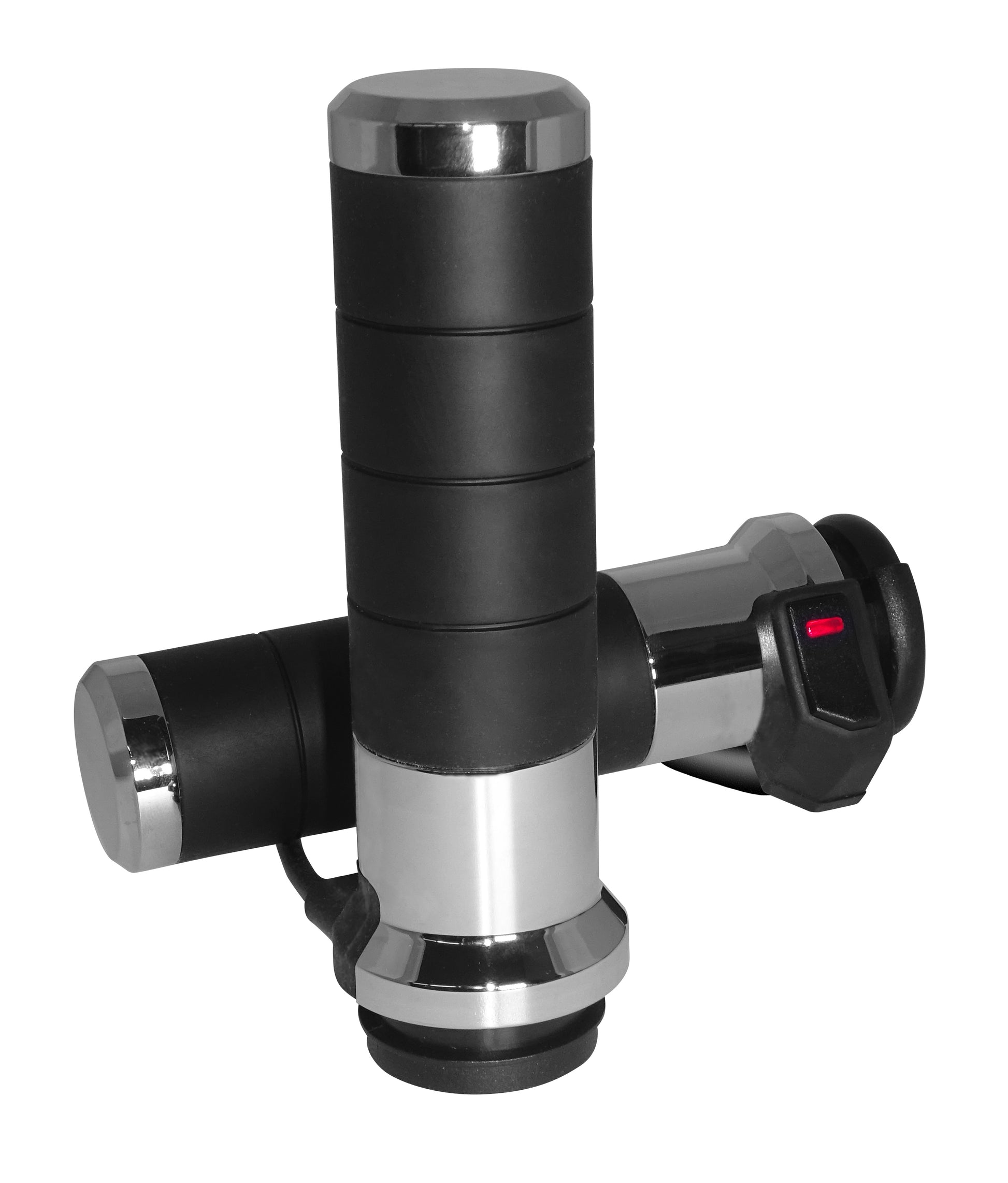 Titan X Heated Grips Chrome Cable Throttle