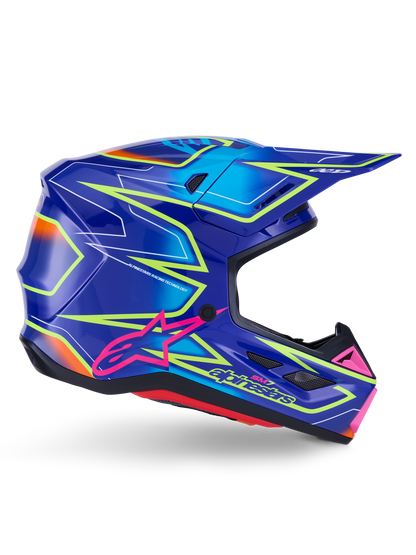 Sm7 Cast Helmet Blue/Pnk/Ylw Fluo Glossy Sm