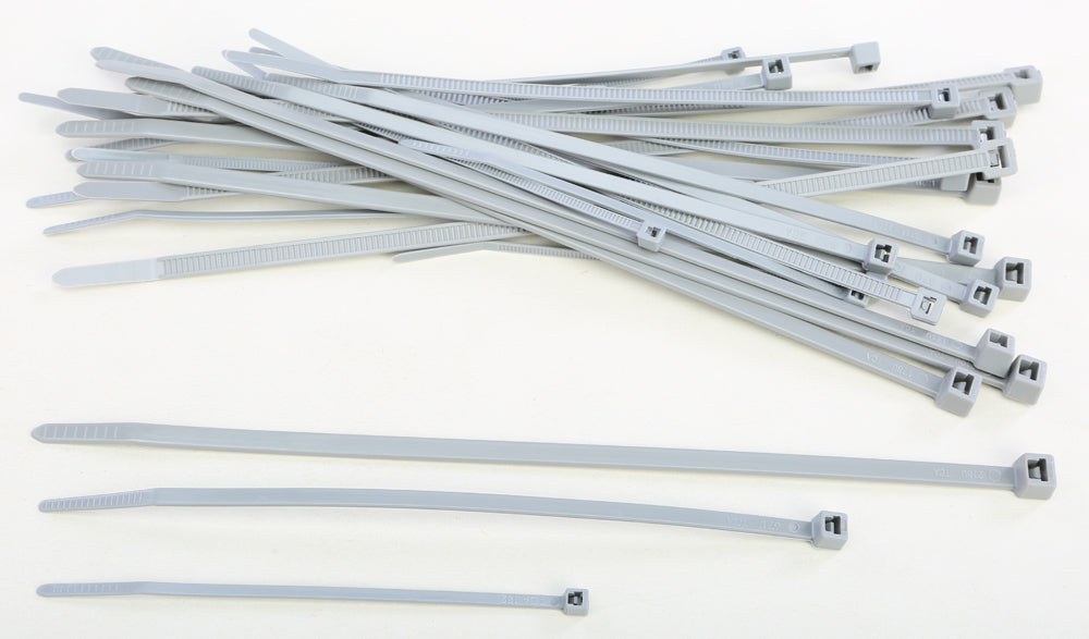 Assorted Cable Ties Grey 30/Pk