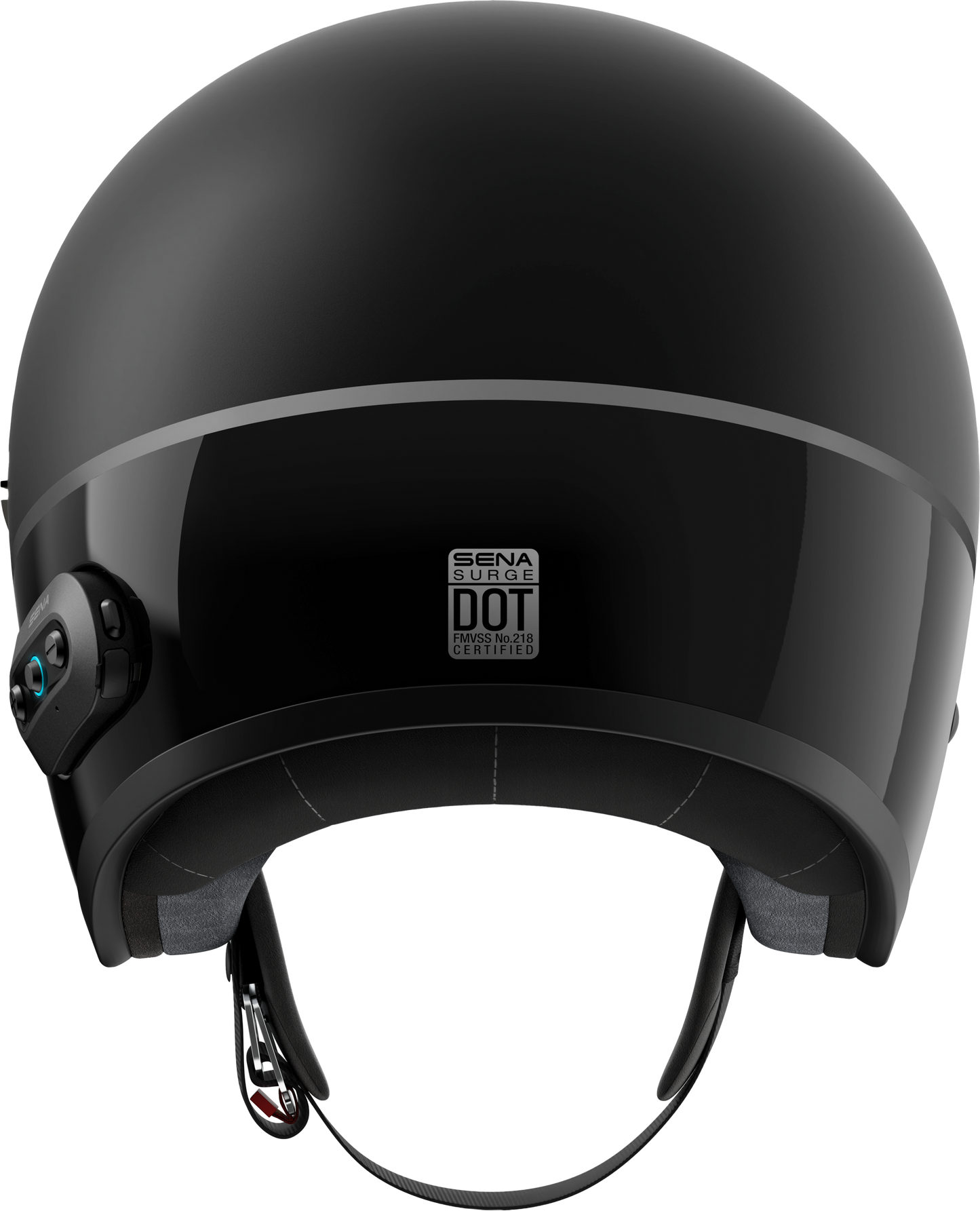 Surge Open Face Helmet W/Mesh Matte Black/Glossy Black Lg