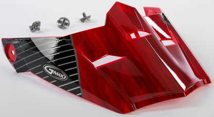 Visor W/Screws Colfax Mx 46y Red/Black Ys Yl