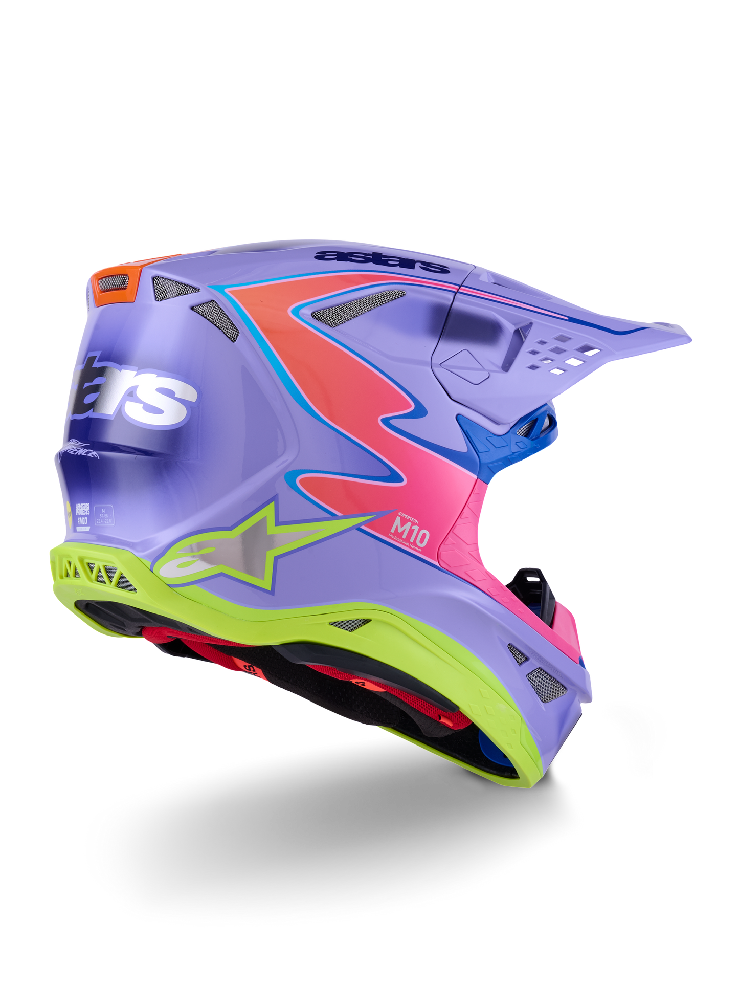 S M10 Jett Lawrence R01 Helmet Purp/Pnk Fluo/Ylw Fluo Gls Lg