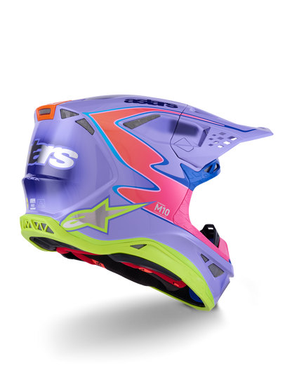 S M10 Jett Lawrence R01 Helmet Purp/Pnk Fluo/Ylw Fluo Gls Lg