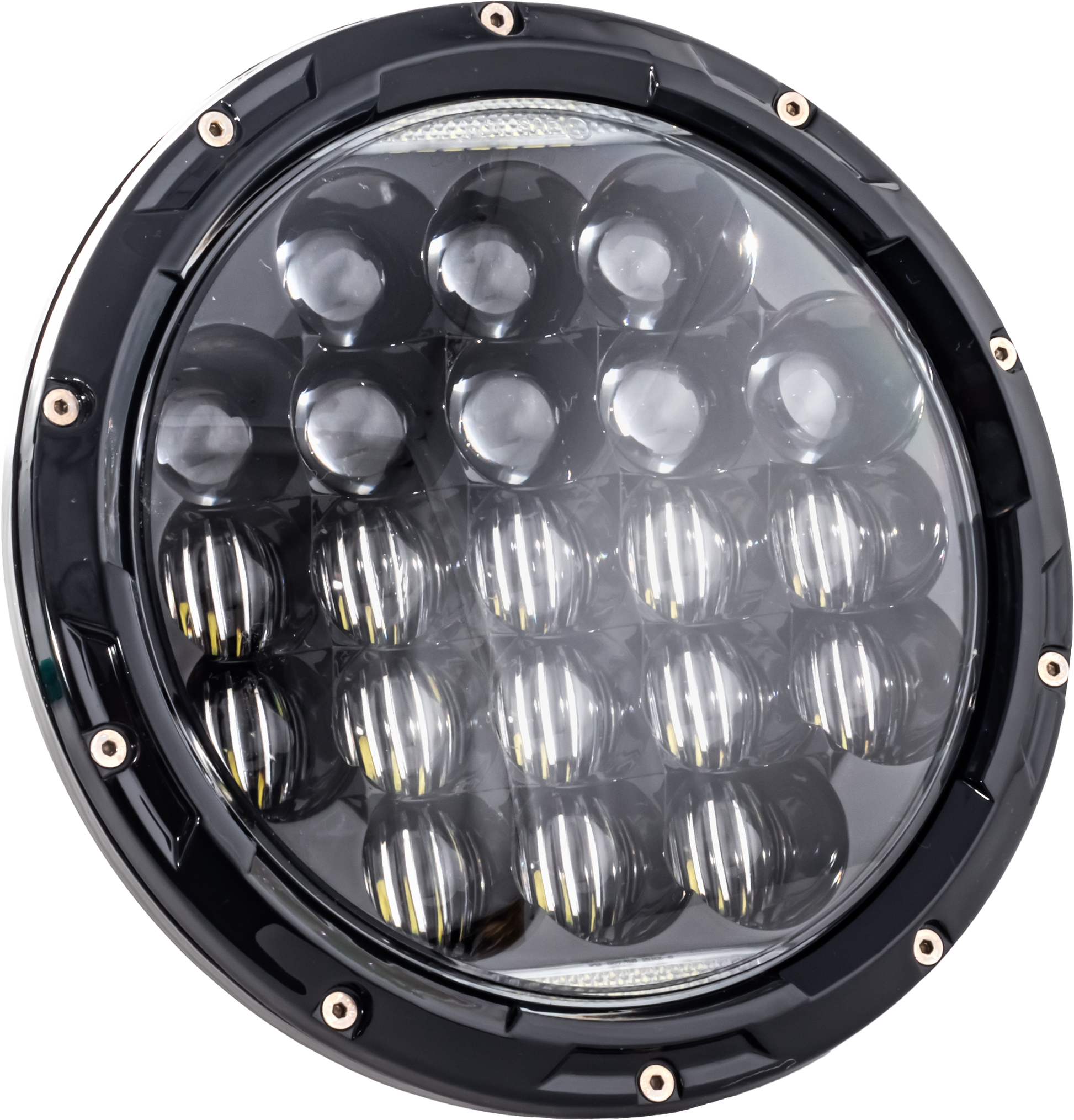 7" Led Aggressive Hdlight Blk Indian