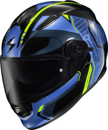 Ryzer Full Face Helmet Switch Blue/Hi Viz Sm