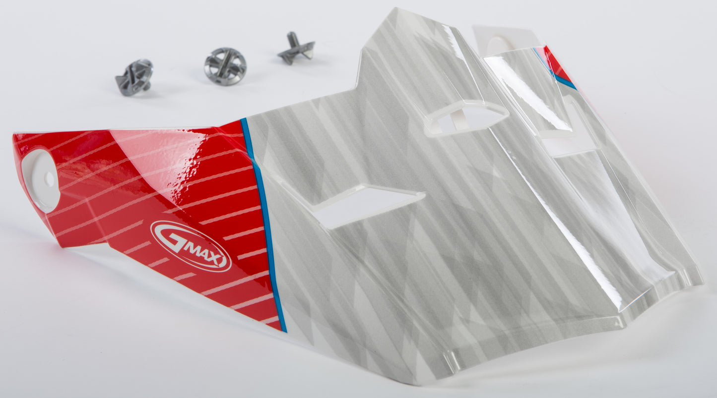 Visor W/Screws Colfax Mx 46 White/Red/Blue Md 2x