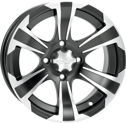 ITP Wheel - SS312 - Front/Rear - Black Machined - 12x7 - 4/137 - 5+2 1228442536B