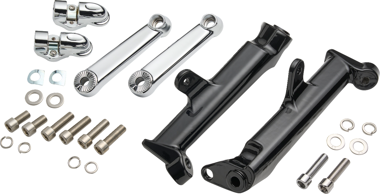CIRO Frame Mounted Adjustable Highway Peg Mount - Standard - Chrome 60101