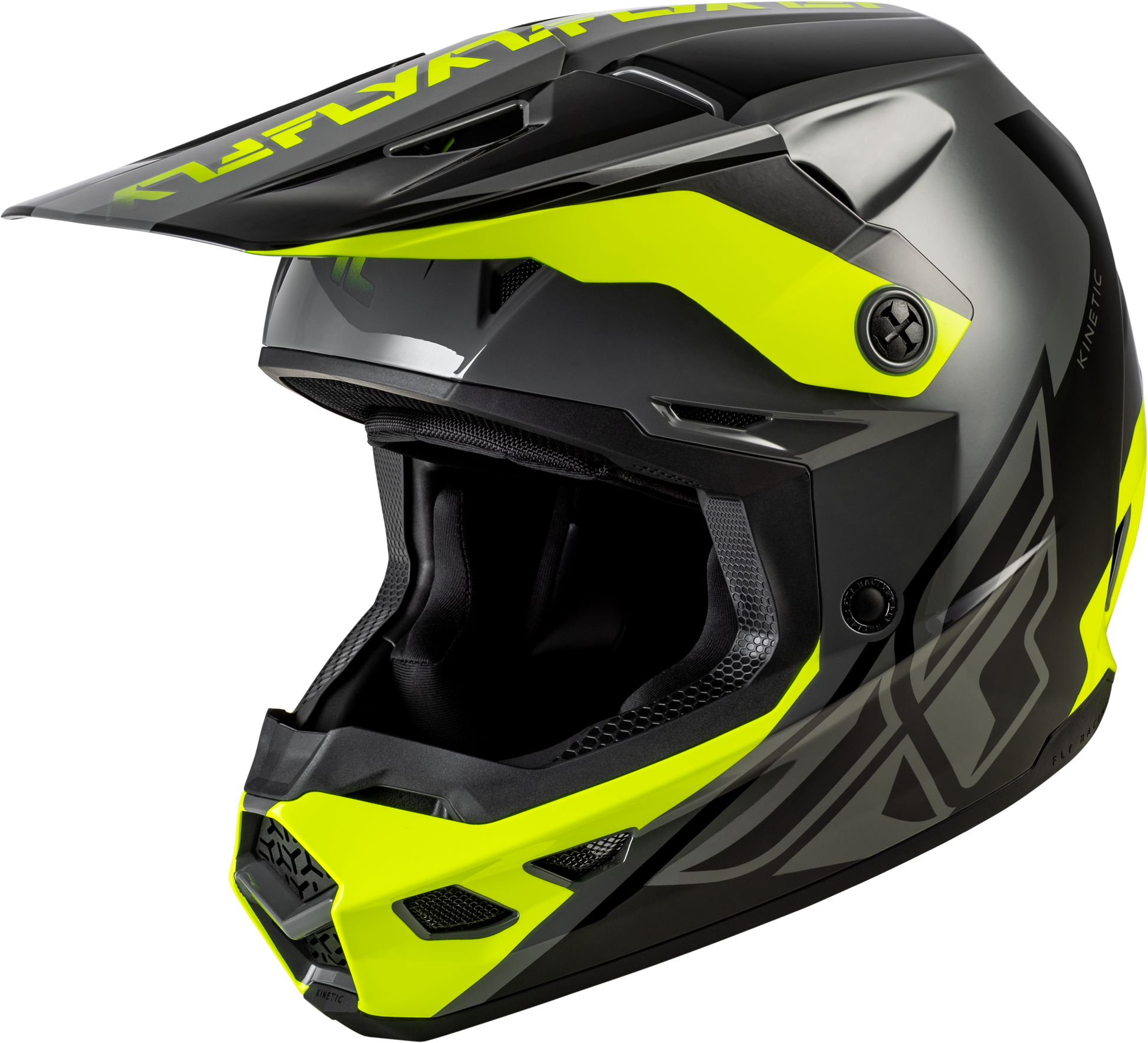 Kinetic Crest Helmet Grey/Black/Hi Vis Xl