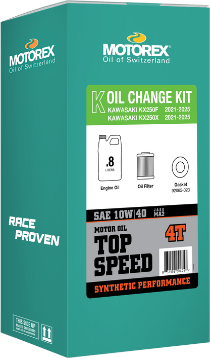 Top Speed Oil Change Kit 0.80l 10w/40 Kaw
