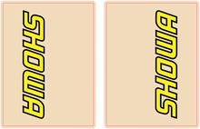 FLU DESIGNS INC. Upper Fork Decal - Showa - Yellow/Black 01013