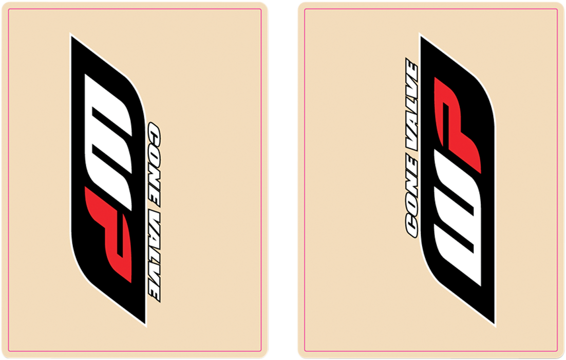 FLU DESIGNS INC. Upper Fork Decal - WP - Red/Black 01018