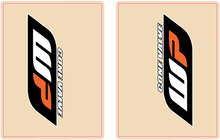 FLU DESIGNS INC. Upper Fork Decal - WP - Orange/Black 01020