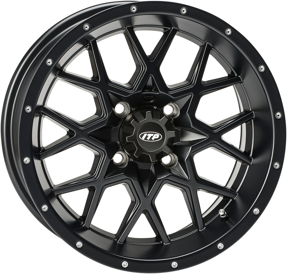 ITP Wheel - Hurricane - Front/Rear - Black - 15x7 - 4/156 - 4+3 1528644536B