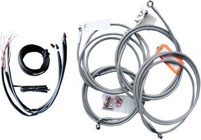 LA CHOPPERS Ape Hanger Handlebar Kit - 10" - Chrome LA-7361KT1-10