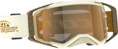 SCOTT Prospect Pro Circuit Amplifier Goggle - Beige/White/Brown - Gold Chrome Works Lens 423514-1074324