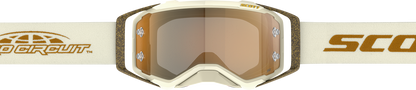 SCOTT Prospect Pro Circuit Amplifier Goggle - Beige/White/Brown - Gold Chrome Works Lens 423514-1074324