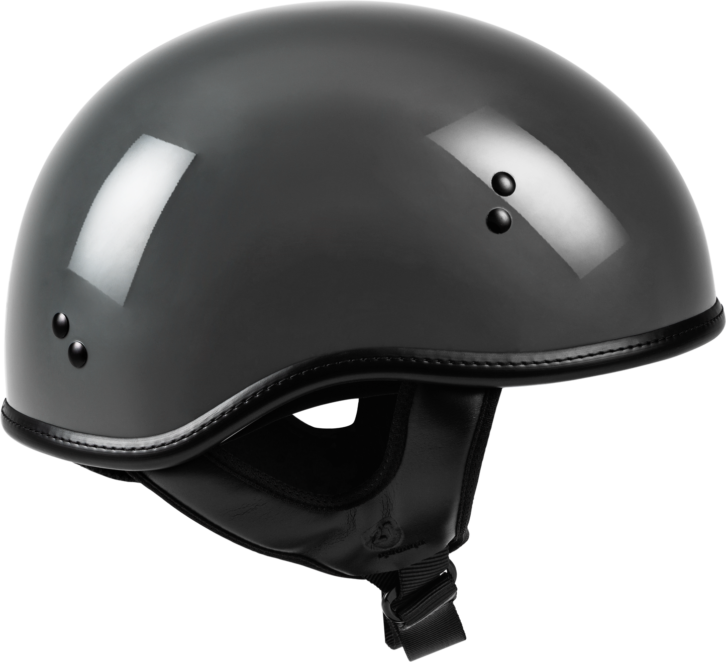 .357 Solid Half Helmet Grey Lg