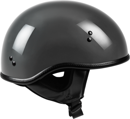 .357 Solid Half Helmet Grey Lg