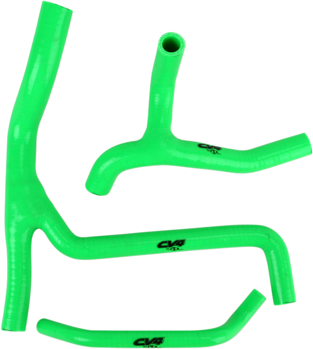 CV4 Performance Radiator Hose Kit - Green - Kawasaki SFSMBC140G