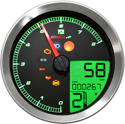 KOSO NORTH AMERICA TNT-B Multifunction Meter - Silver BA051300