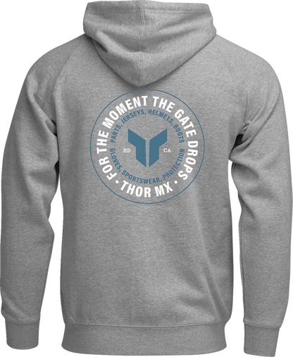 THOR Badge Zip-Up Hoodie - Heather Gray - Large 3050-7025