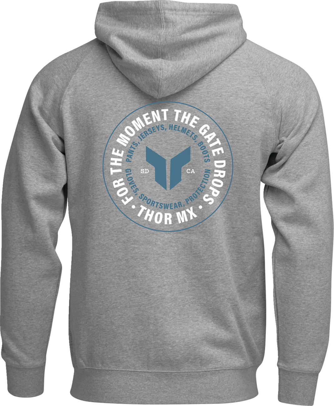 THOR Badge Zip-Up Hoodie - Heather Gray - Medium 3050-7024