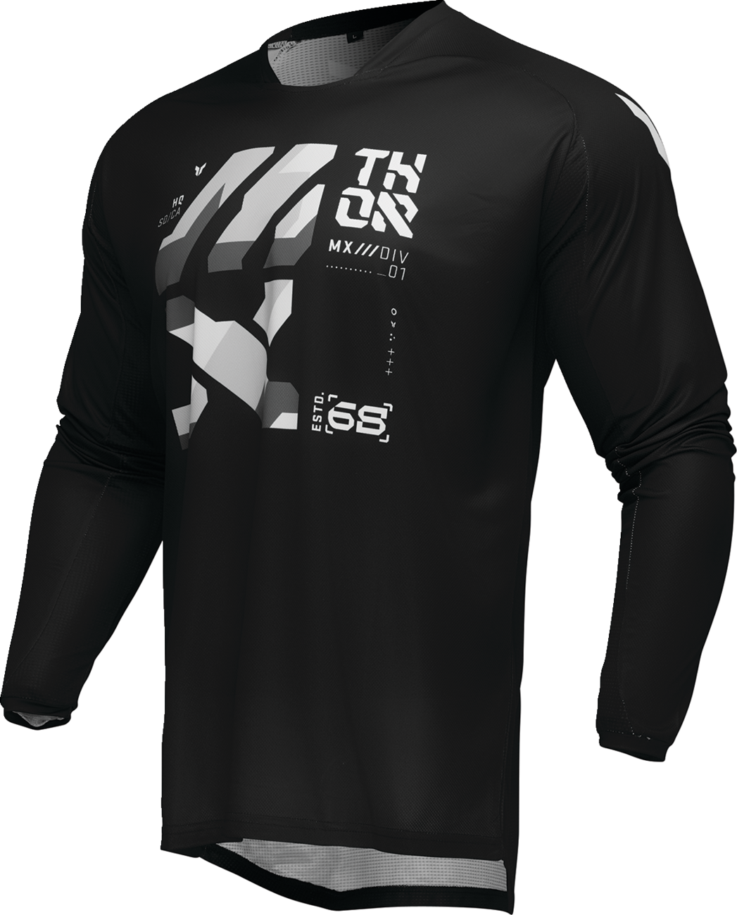 THOR Launchmode Brave Jersey - Black/Gray - Large 2910-8221
