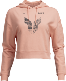 THOR Women's Iconic Pullover Crop Hoodie - Pink - XL 3051-1252