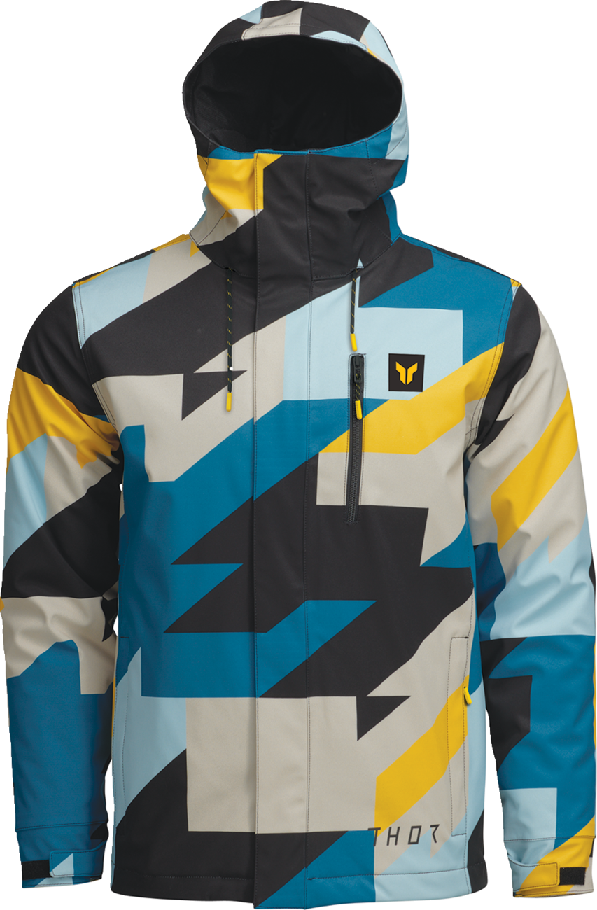 THOR Brave Tour Jacket - Blue/Yellow - Small 2920-0817