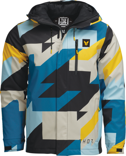 THOR Brave Tour Jacket - Blue/Yellow - Large 2920-0819