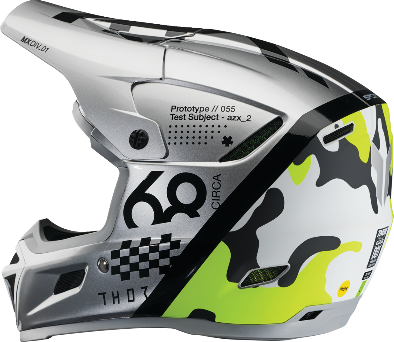 THOR Reflex Sport Helmet - Riot - MIPS® - Gray/Acid - 2XL 0110-8774