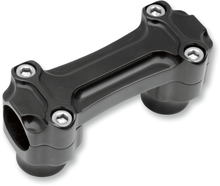 TODD'S CYCLE Bone Bar Handlebar Clamp & Riser Kit - 1" Rise - 1-1/4" Clamping - Black 0602-0913