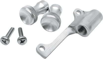 TODD'S CYCLE Enrichener Cable Relocation Bracket Kit with Knobs - Mikuni - Raw TMK-2