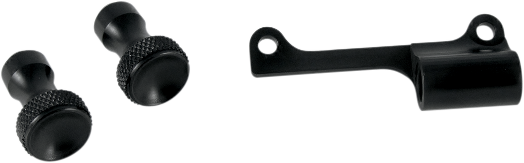 TODD'S CYCLE Enrichener Cable Relocation Bracket Kit with Knobs - Mikuni - Black TMK-3