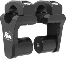 ROX SPEED FX Pivoting Handlebar Risers for 1-1/8" Bar Clamps - 2" - Black 1R-P2PPK