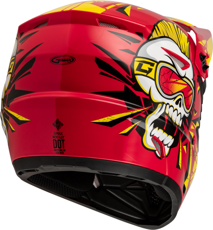 Youth Mx 46y Unstable Helmet Red/Yellow Ys