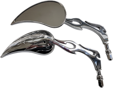 RIVCO PRODUCTS Mirrors - Flame - Side View - Teardrop - Chrome - Pair MV320
