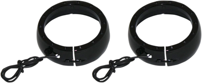 CUSTOM DYNAMICS Lighted Passing Lamp Trim Ring '14+ FLHT - Black CDTB-45TR-1B