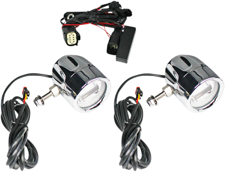 CUSTOM DYNAMICS Fog Light - Chrome - Clear Lens PB-FOG-SS8-C