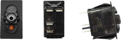 Dash Switch Body Momentary Amber Bottom