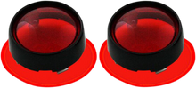CUSTOM DYNAMICS Bullet Signal Lenses - Black/Red PB-B-BEZ-BR