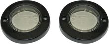 CUSTOM DYNAMICS ProBEAM® Flat Bezel Turn Signal Adapters - Black/Smoke PB-FLAT-BEZ-BS