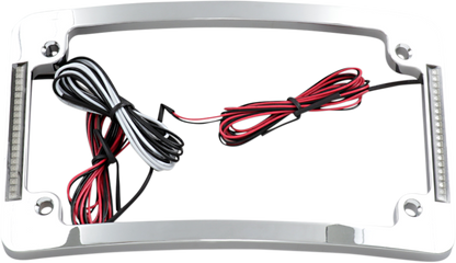 CUSTOM DYNAMICS Tri-Radius License Plate Frame with Flushmount LEDs - Chrome TF06-C