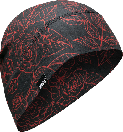 ZAN HEADGEAR SportFlex® Beanie - Red/Black Roses WHLL206