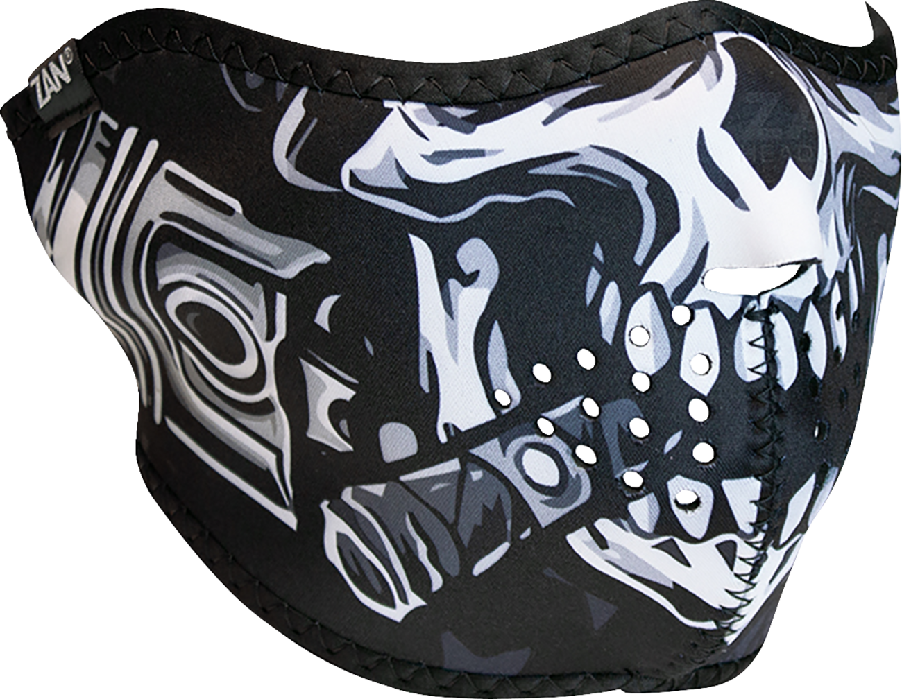 ZAN HEADGEAR Neoprene Half Mask - Skull WNFM712H