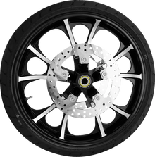 COASTAL MOTO Largo Front Wheel - Black Cut (21") | Rotors (11.8") | Dunlop Tire (130/60B21) PKG-LGO213BC-ABST